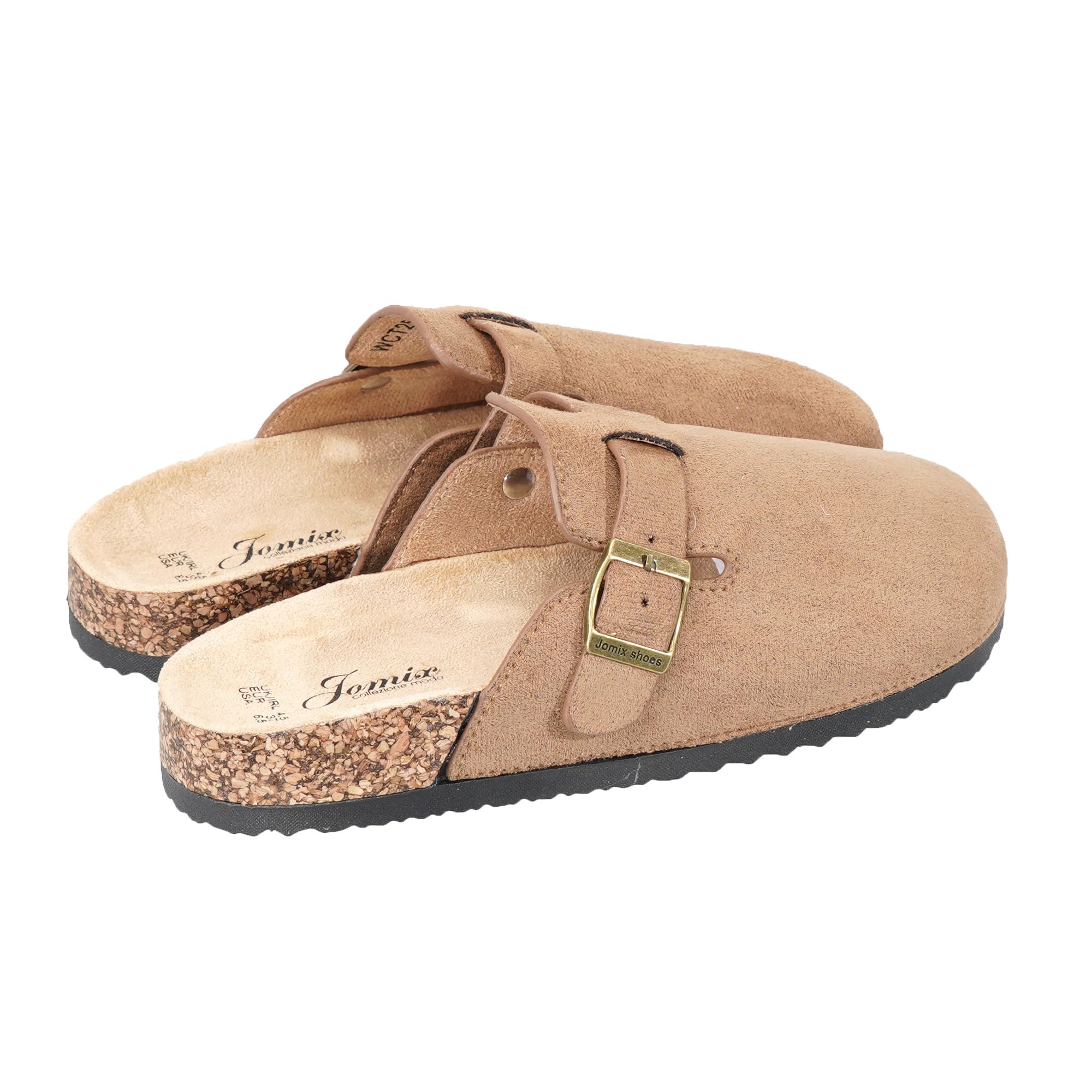 JOMIX Sabot Scamosciati Ciabatte Donna Suola in Sughero Punta Sigillata Primavera e Estate Scelta Confortevole WCT250036