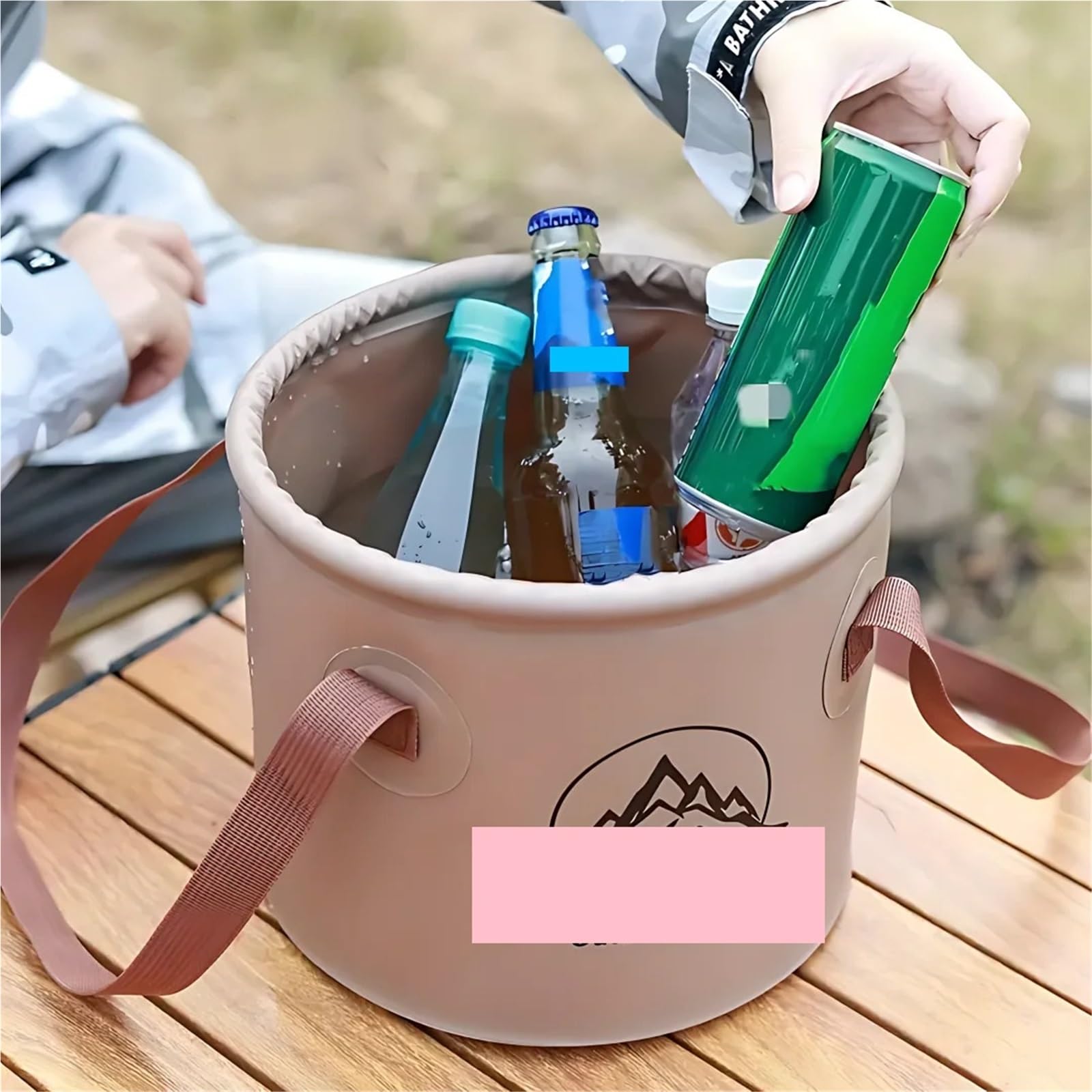 Camping-Klappeimer 5/10/20 l mit Deckel aus Silikon
