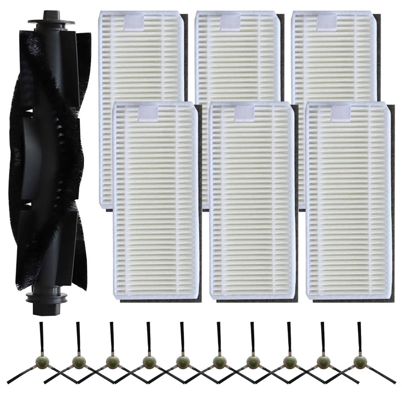 Hauptbürsten-Seitenbürsten-Filter-Set, kompatibel mit Lefant U180 M1 M2 Pro M2 Plus LS1 Staubsauger(B)