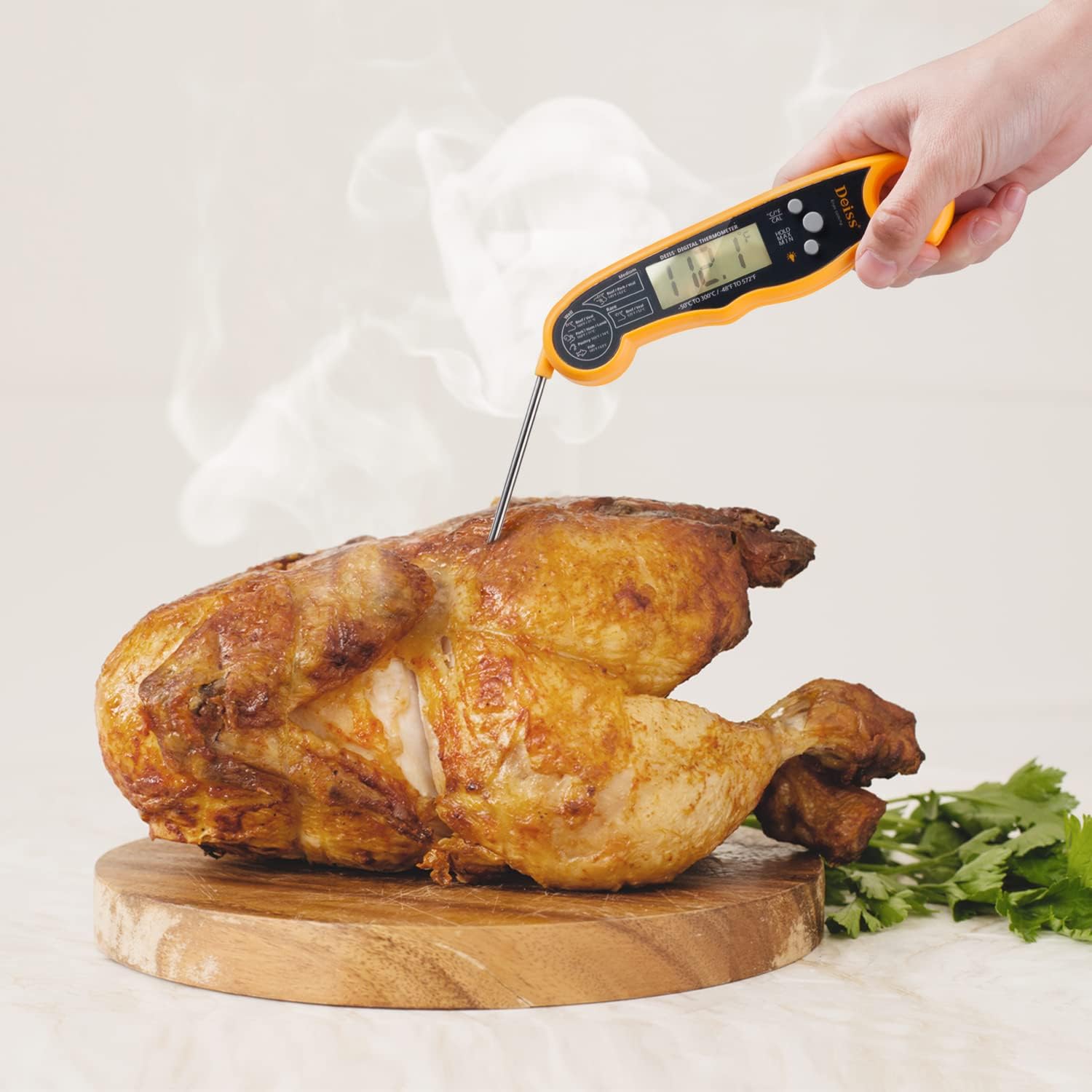 Deiss PRO Digital Meat Thermometer with illuminated backlight display