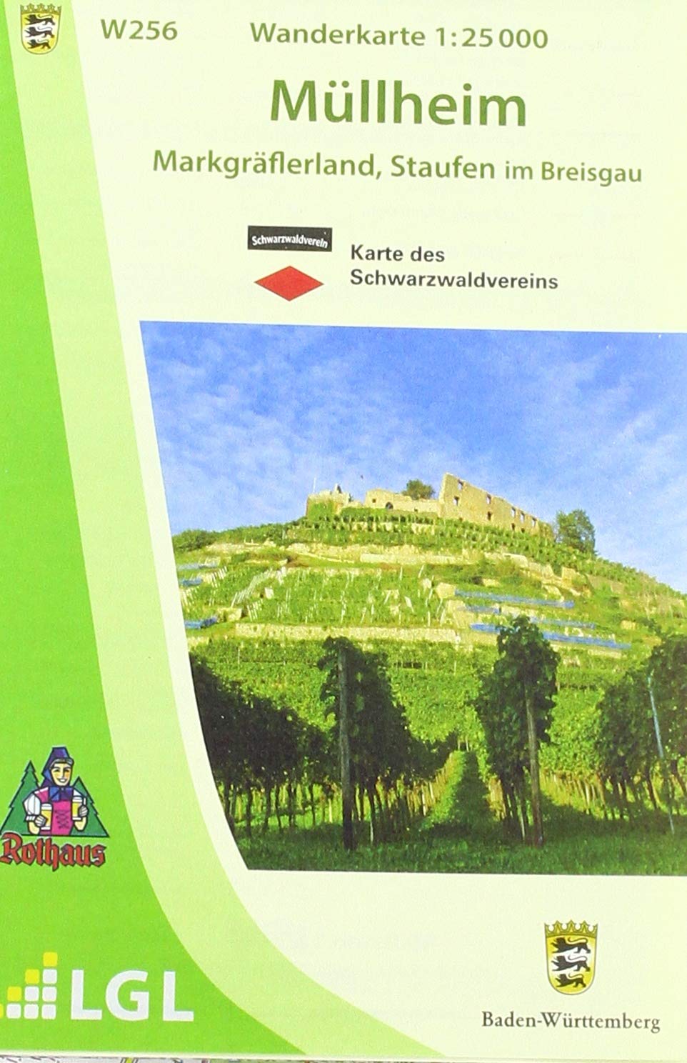 W256 Wanderkarte 1:25 000 Müllheim im Markgräflerland: Markgräflerland, Staufen im Breisgau