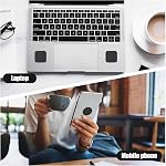 Gosknor 4pcs Phone Grip Tapes, Hexagonal and Round Anti-Slip Phone Case Grip Tape Stickers Waterproof Pre-Cut Strips Decal Perfect Accessories for Cellphone Controller Mouse Laptop(Black)