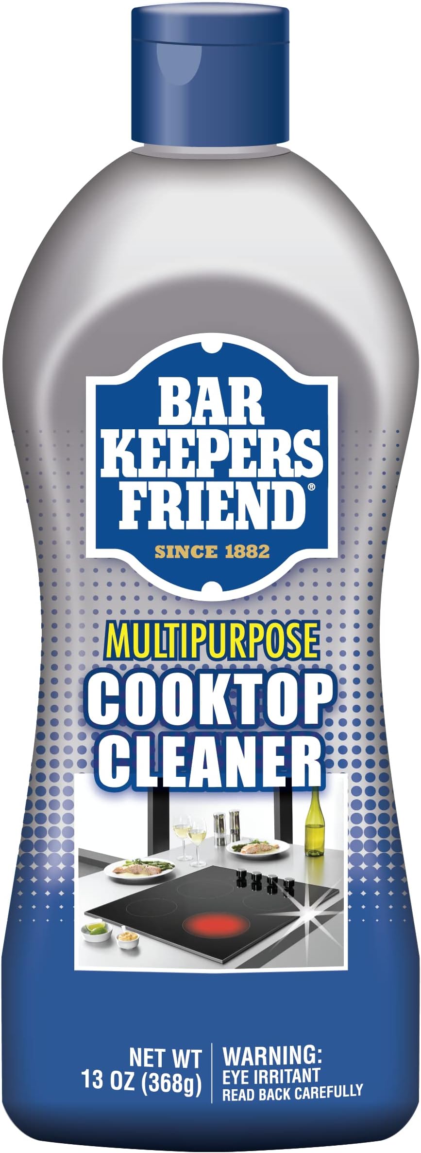 Multipurpose Cooktop Cleaner (13 oz) - Liquid Stovetop Cleanser - Safe for Use on Glass Ceramic Cooking Surfaces, Copper, Brass, Chrome, and Stainless Steel and Porcelain Sinks']