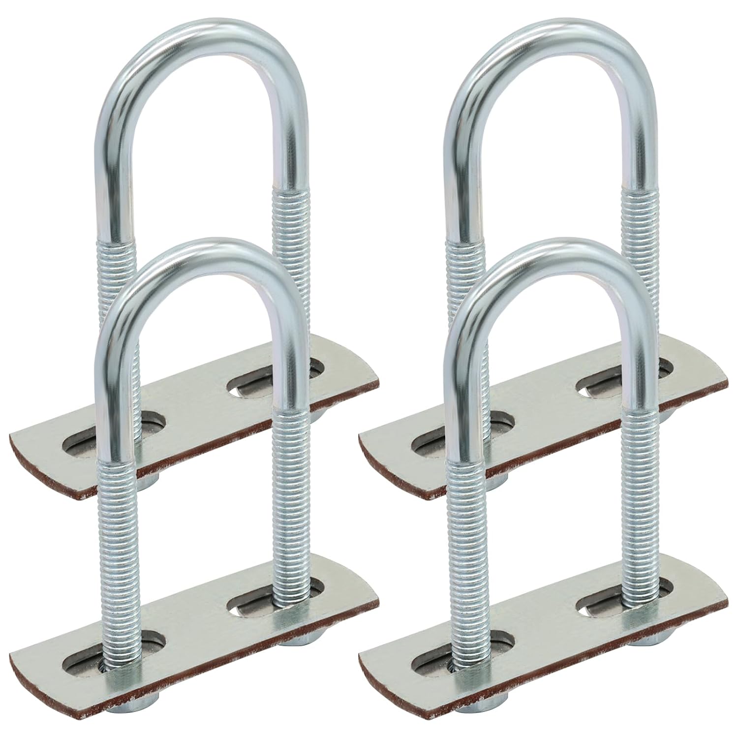 Round U-Bolts, 40mm Inner Width, 90mm Length, 4 Sets