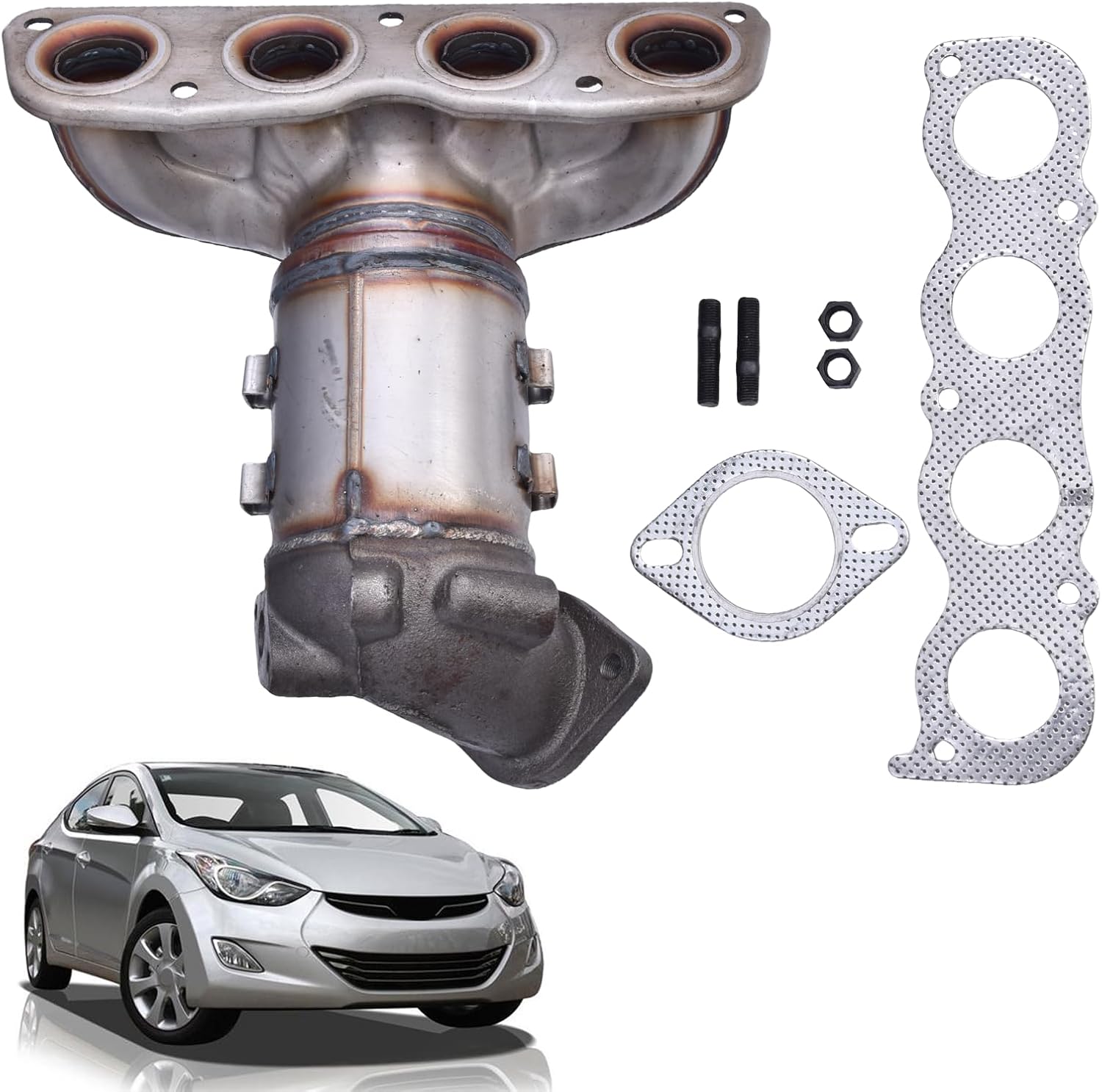 28510-2E390 285102E000 Front Catalytic Converter Fit for 2011-2019 Hyundai Elantra,for 2014-2018 Kia Forte 1.8L 2.0L, Replace 33363 327-59662 327-50762