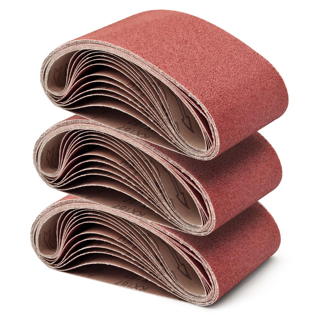 24 Pcs 3x21 Sanding Belts 3x21,Aluminum Oxide Sanding Belt (8 Each of 40 60 80 Grits) for Belt Sander