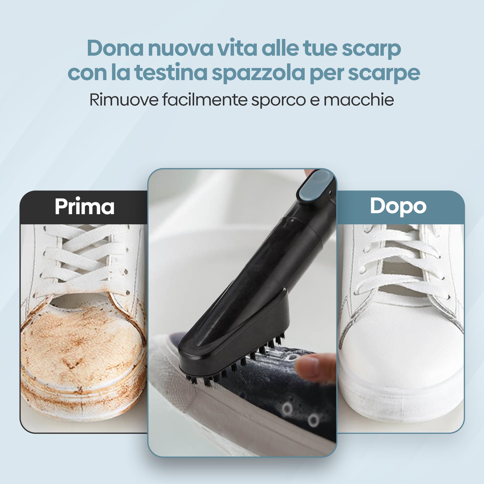 Olvy Pulitore Tappeti 2.0 – Potente Rimuovi Macchie 17.000 PA con Tubo 1,6m, Cavo 4m, Funzione Autopulente & 500ml Soluzione Pulente – Tappeto, Divano, Materasso & Auto