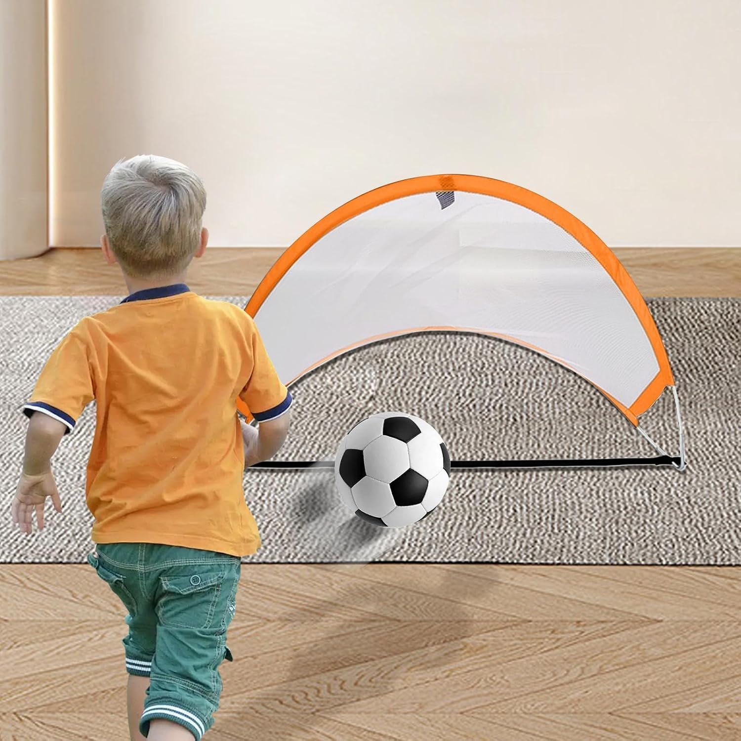 Foldable Soccer Goal - Training Soccer Goals - Sport Portable Goal Net Set Training Goals with Carrying Bag for Backyard for Kids and Adults