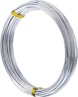 TecUnite 1mm Silver Aluminum Craft Wire 32.8ft Bendable for Sculpting Armature DIY Jewelry Making