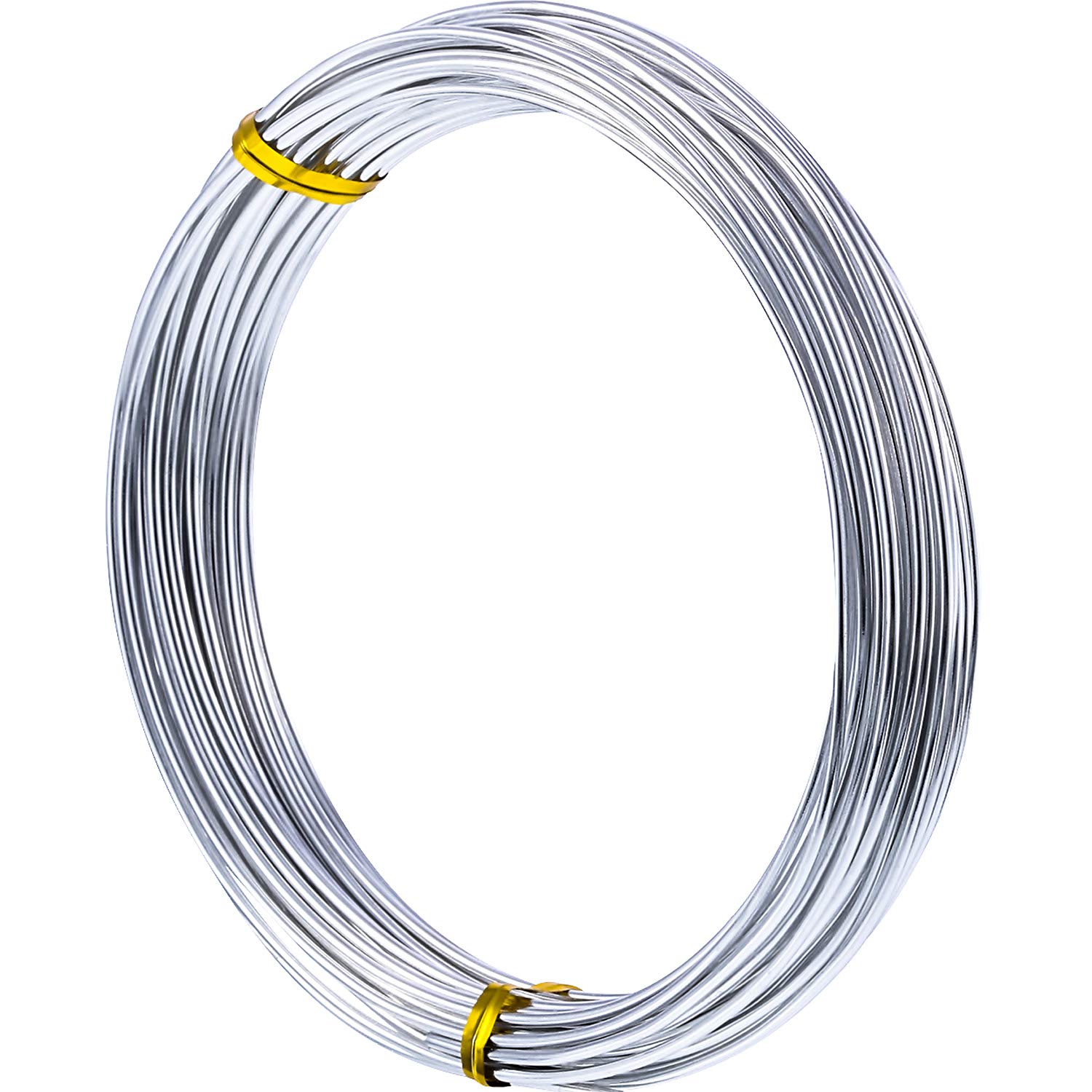 TecUnite 1mm Silver Aluminum Craft Wire 32.8ft Bendable for Sculpting Armature DIY Jewelry Making