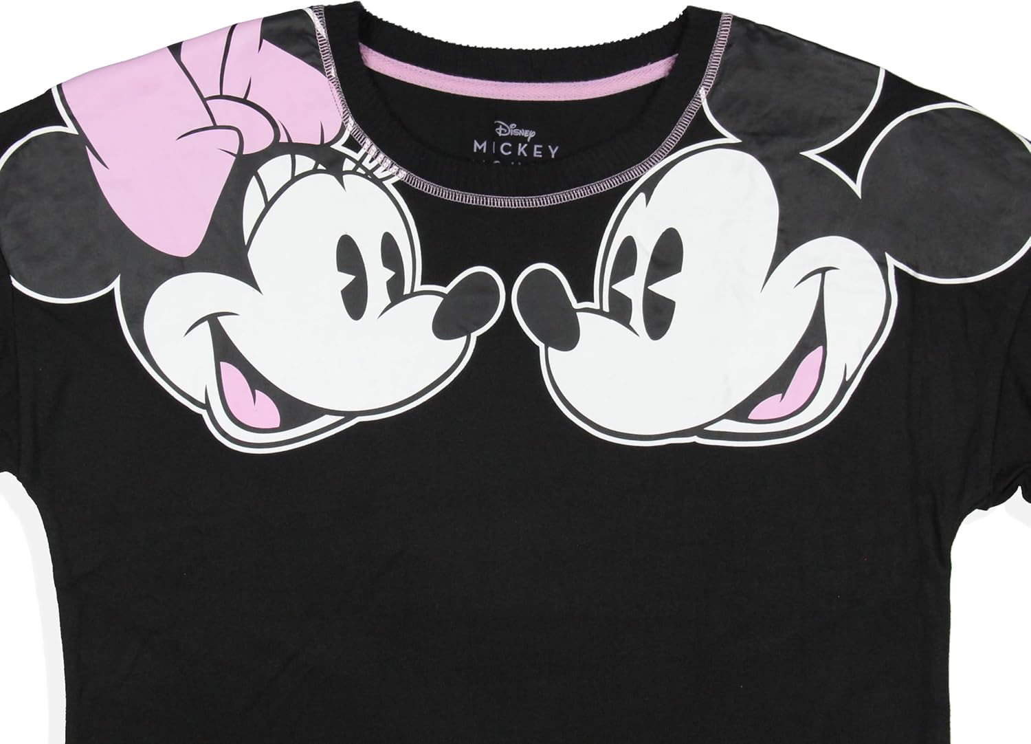 Disney Women's Minnie and Mickey Face to Face Long Sleeve Adult Lounge Pajama Top - Image 3