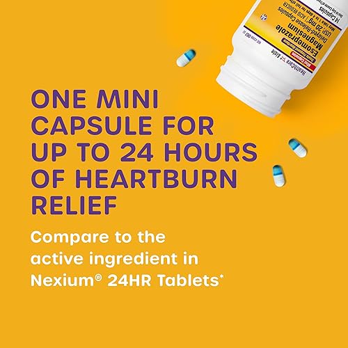 Miniatura 2 de HealthCareAisle Esomeprazol Magnesio 20 mg - 42 Mini cápsulas de liberación retardada - Reductor de ácido, trata la acidez estomacal frecuente