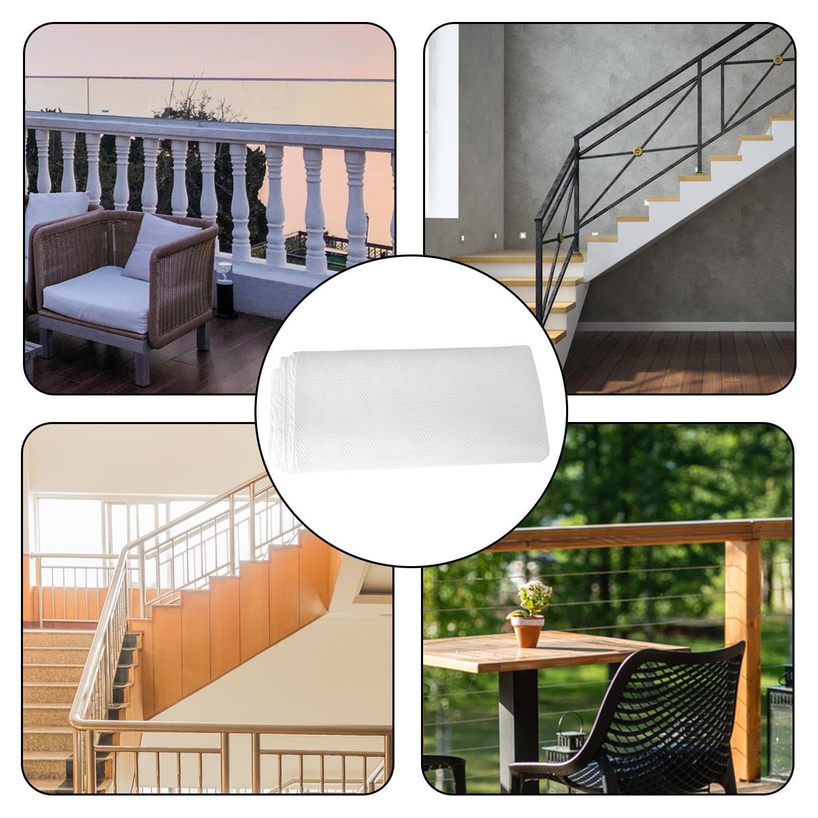 Red de seguridad infantil | Protección portátil para escaleras y balcones | Barrera segura para niños para escaleras, balcones y barandillas | Solución esencial de seguridad infantil