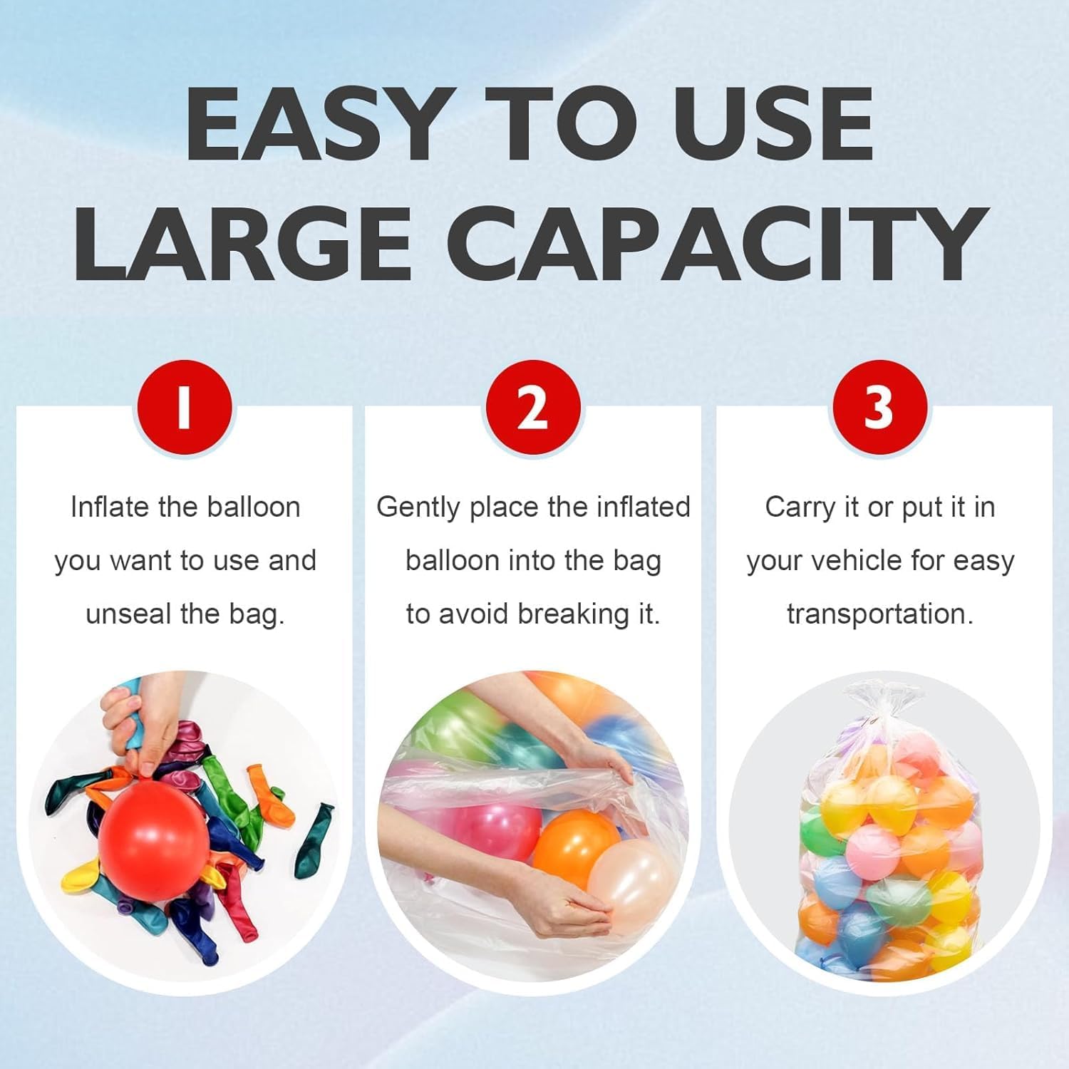 Yovimak2 Pack 98 x 59 Inch Extra Large Balloon Storage Bags - Reusable Clear Plastic Bags for Balloon Shipping and Storage, Birthday, Wedding, and Party Decorations (2) - Image 5