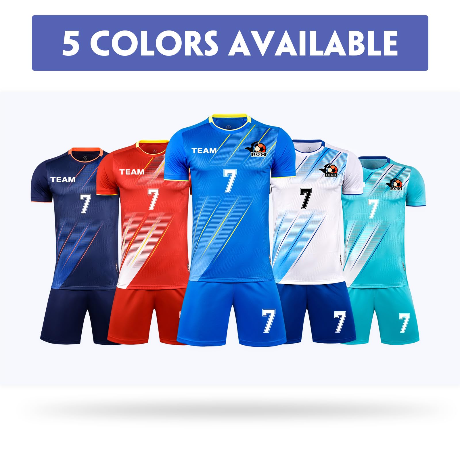 LAIFU Custom Adult Soccer Jersey, Personalized Name Team Name Number Logo Soccer Jersey Red