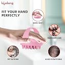 Lifelong Silicone Manual Scalp Massager Shampoo Brush With Body Scrubber|For Washing Hair, Scalp Brush For Hair Growth & Dandruff Treatment|For All Hair Types Of Women(Baby Pink, Llm684) gallery image