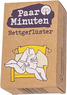 PaarMinuten Bettgeflüster – 53 spielerische Gesprächskarten für Paare und Eltern, liebevolle Geschenkidee zu Ostern, Fragespiel zu Intimität, Nähe für zweisame Paarmomente … BETTGEFLÜSTER