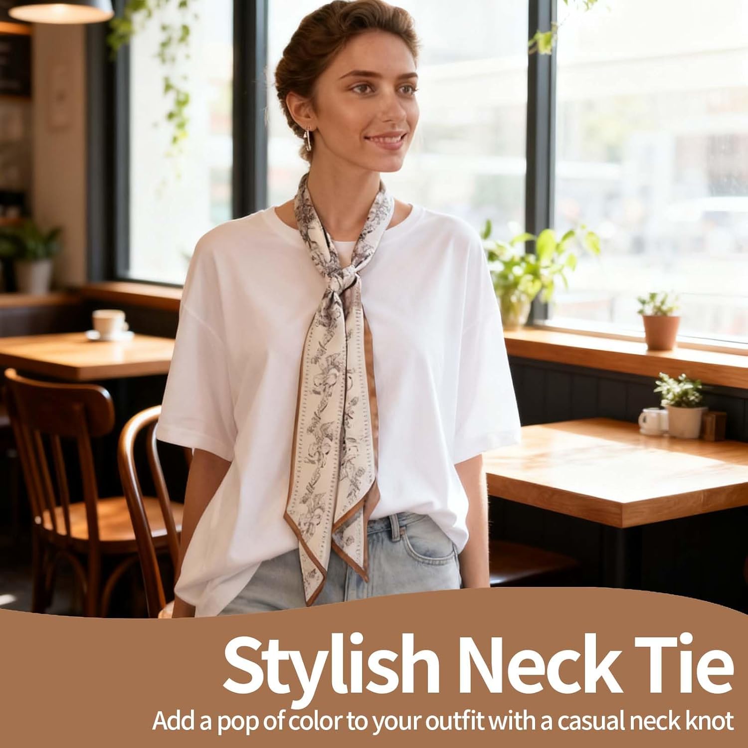 24PCS Fashion Scarves for Women Multifunctional Neck Scarves Purse Scarf Headbands for Bags Hair Accessories - Image 3