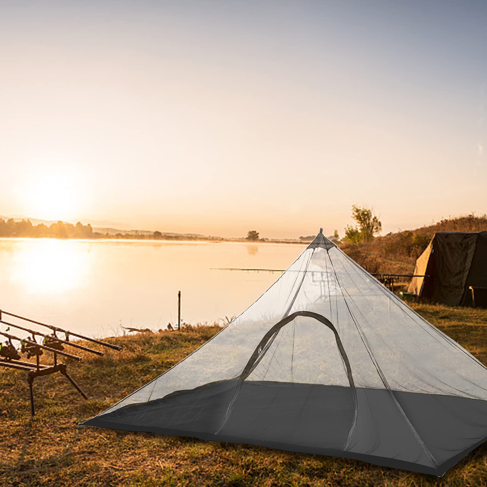 Lixada Campingzelt mit Moskitonetz, mit Tragetasche, wasserdicht, Netzzelt, Outdoor-Zelt, Zelt für Wandern, Camping, Angeln
