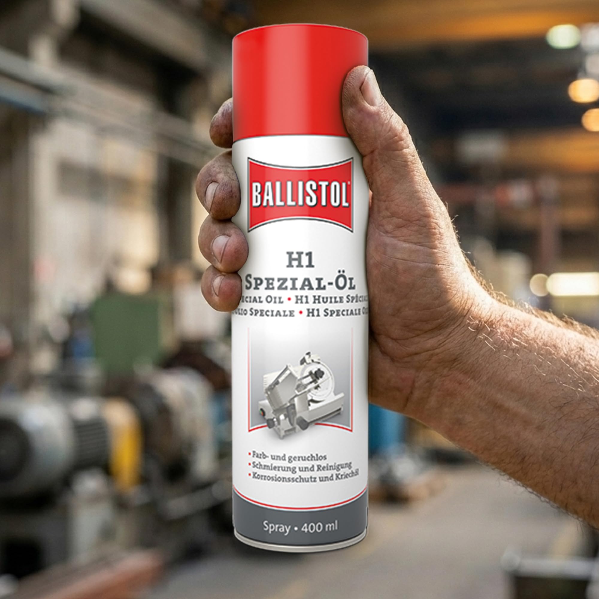 Ballistol H1 Spezial-Öl Spray 5er Set 5x 400ml – XXL Sparpack – Lebensmittelechtes Schmiermittel & Rostschutz – NSF H1 zertifiziert – Farblos, Geruchlos & Geschmackneutral