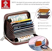 Vista 151 de FurArt - Cartera para tarjetas de crédito, soporte para tarjetas con cremallera para hombres y mujeres, bloqueo RFID, cartera con llavero