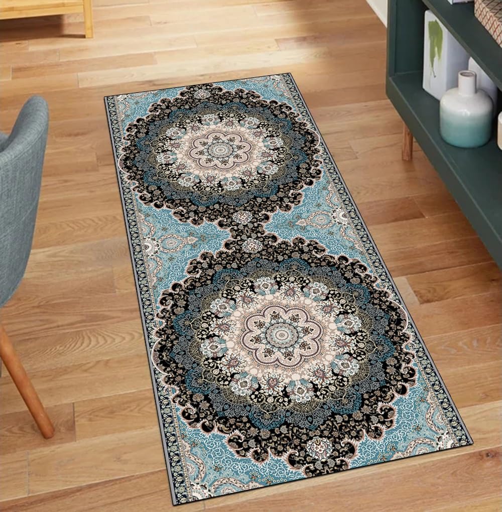 Alfombra bohomia para pasillos largos y salones con estilo acogedor