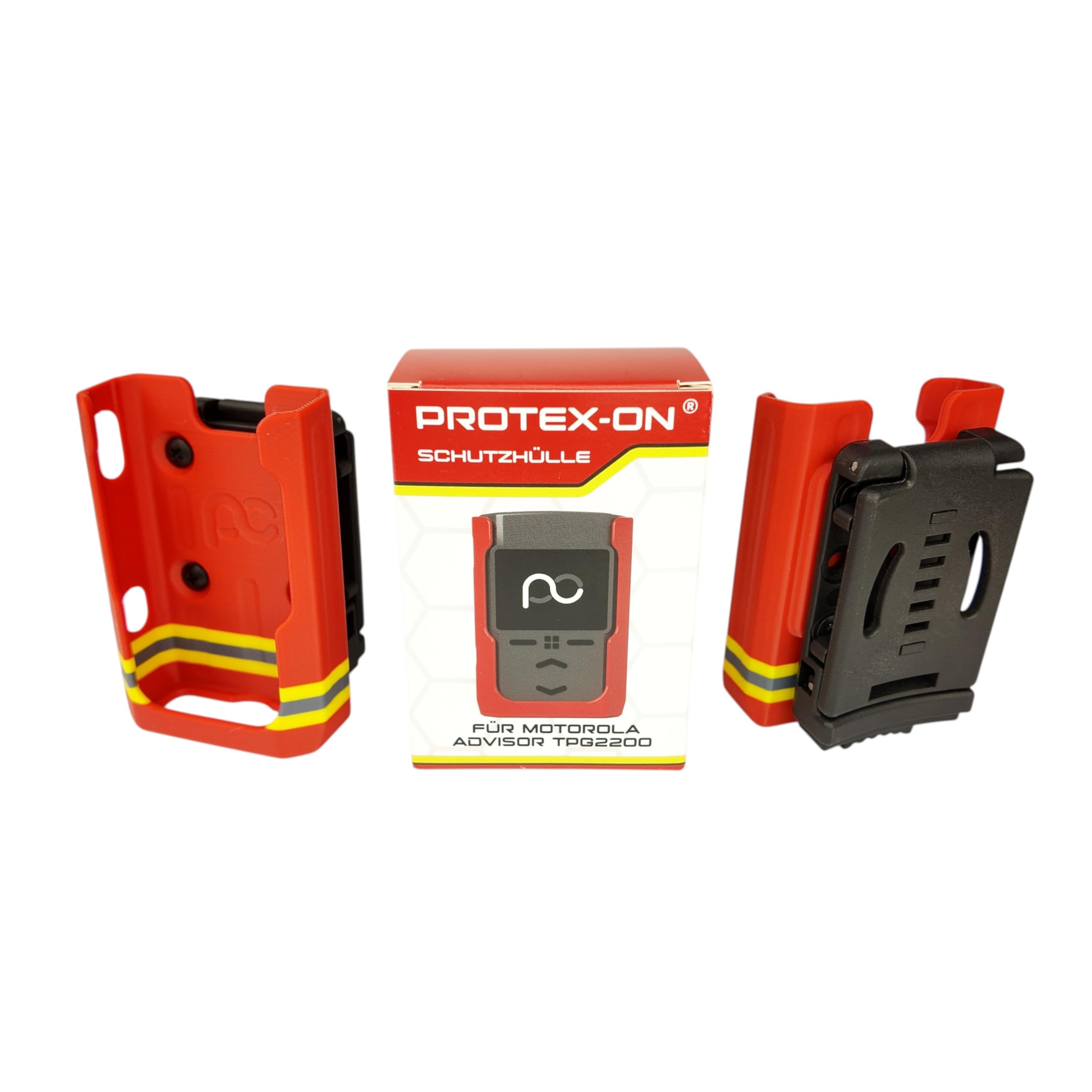 PROTEX-ON Holster für Motorola Advisor TPG2200 mit Heavy-Duty-Clip (Version 3) (Sonderedition : Feuerwehr Hose)