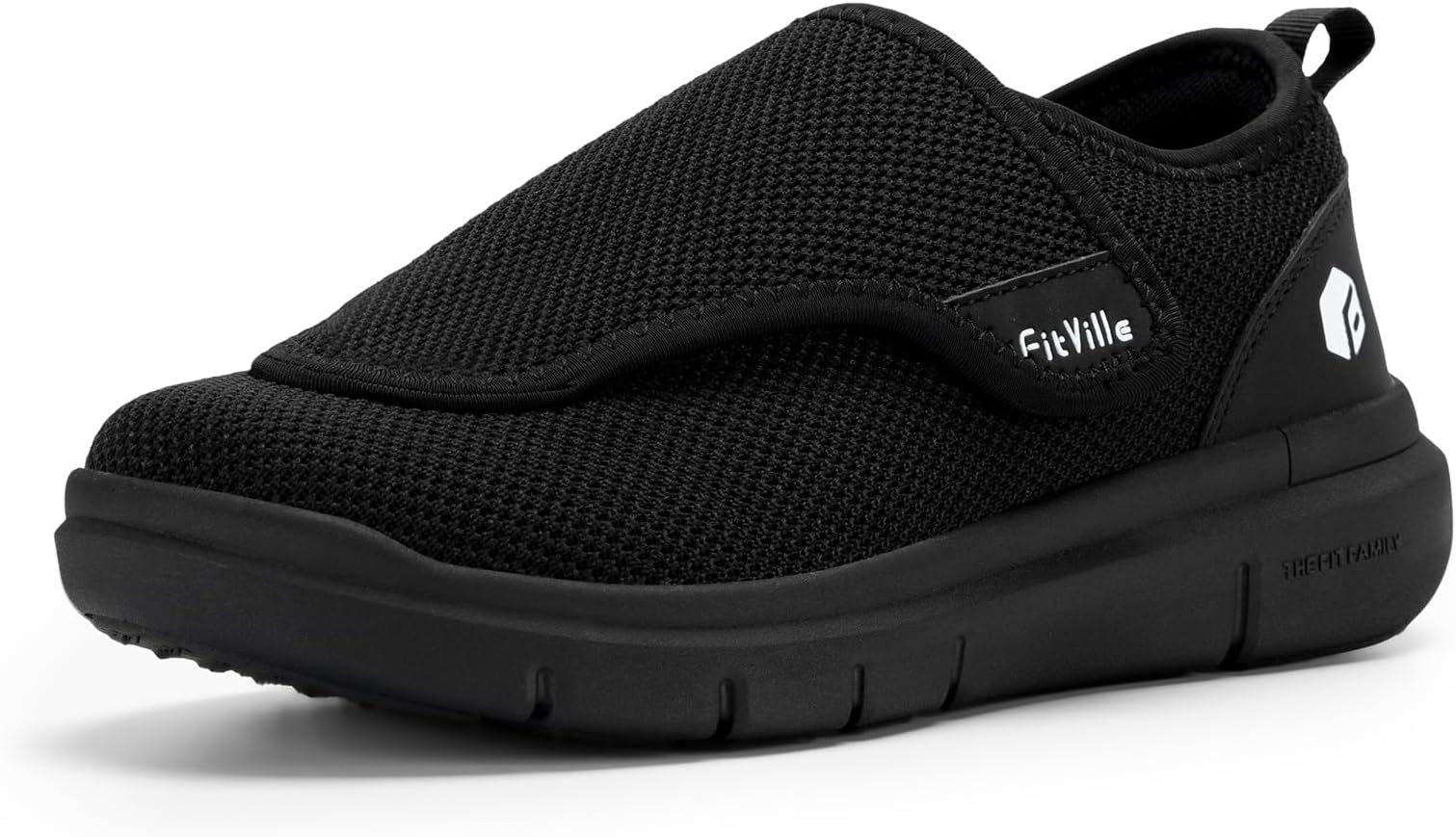 [FitVille] 幅広 介護シューズ メンズ 2E 4E 6E リハビリシューズ ワイド 高齢者靴 介護用品 介護用靴 転倒予防シューズ 装具をつけたまま 浮腫んだ足でも履ける靴 入院 紳士 外履き スリッポン 男性用