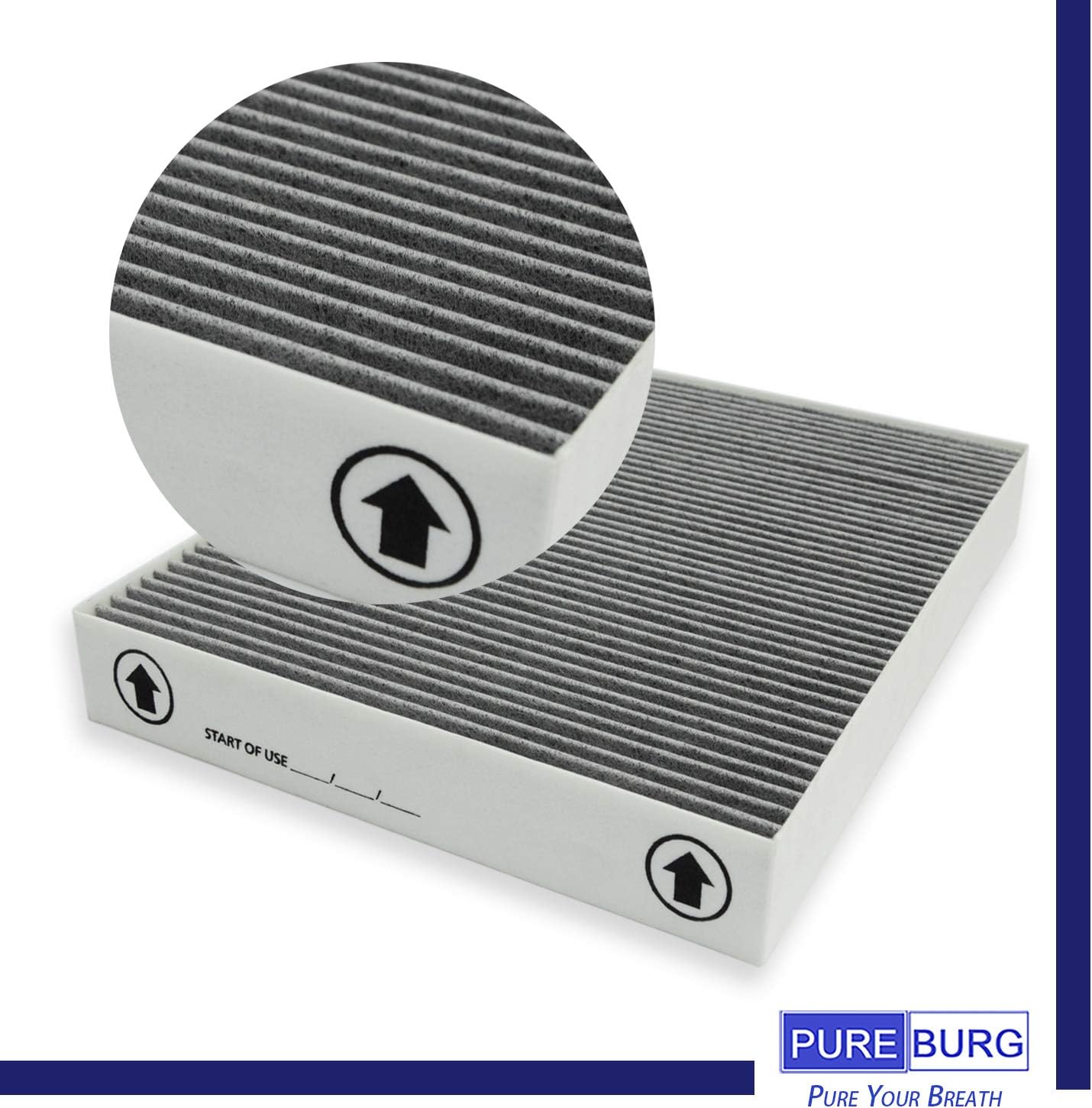 PUREBURG Replacement High-efficiency HEPA Filters Compatible with Stadler Form Roger Little Dual Air Purifier R-114,Activated carbon 2-IN-1 Air Clean Dust VOCs,2-Pack