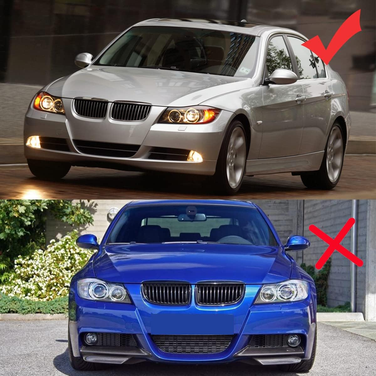 GSRECY Fog Lights Compatible with 2006 2007 2008 BMW E90 E91 3 Series Fog Light Replacement,with 12V 55W H11 Bulbs,Clear Lens