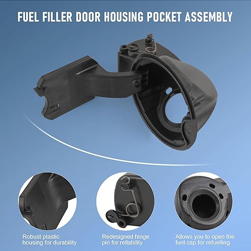 Miniatura 4 de Reemplazo de la carcasa de la puerta del llenador de combustible para Ford F-150 2009-2014, reemplazo para Lincoln Mark LT 2010-2014 Reemplazar