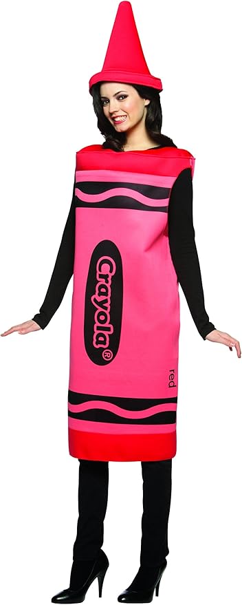 Amazon Crayola Red Crayon Adult Costume クレヨラレッドクレヨン大人用コスチューム ハロウィン サイズ Small Medium コスプレ 仮装 通販