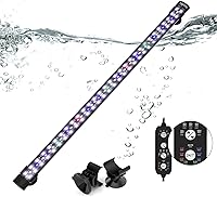 SEAOURA 14W Submersible Aquarium Light for 24-43" Tanks: 24/7 Cycle, Timer, Full Spectrum + 7 Colors, Adjustable Brightness