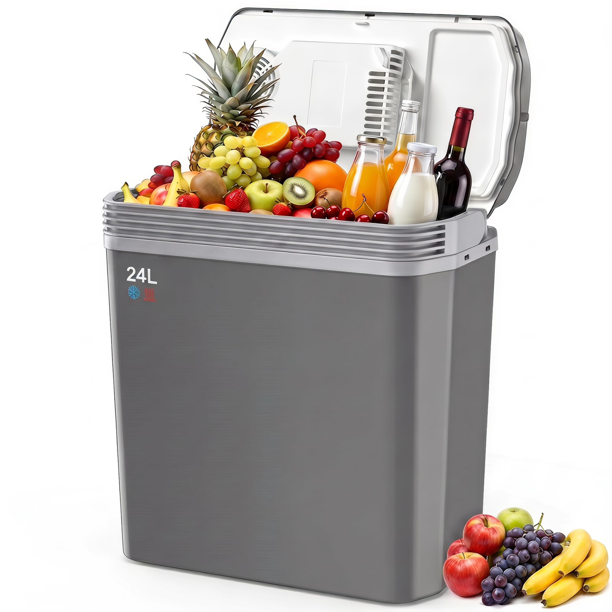 TOOHUB 24 L Kühlbox für Auto 12V 230V Elektrische Auto Kühlbox mit ECO & MAX Modus Kühl- und Warmhaltefunktion für Camping Festivals und Reisen Sehr Leise