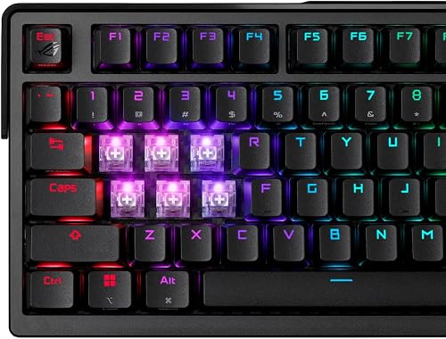 ASUS ROG Azoth Extreme 75% Gaming Keyboard (QWERTZ Layout, Mechanical ROG NX Switches, OLED Touch Screen, Triple Control Button, Wireless via Bluetooth, 2.4GHz RF Wireless, USB, MacOS Compatible) - 8