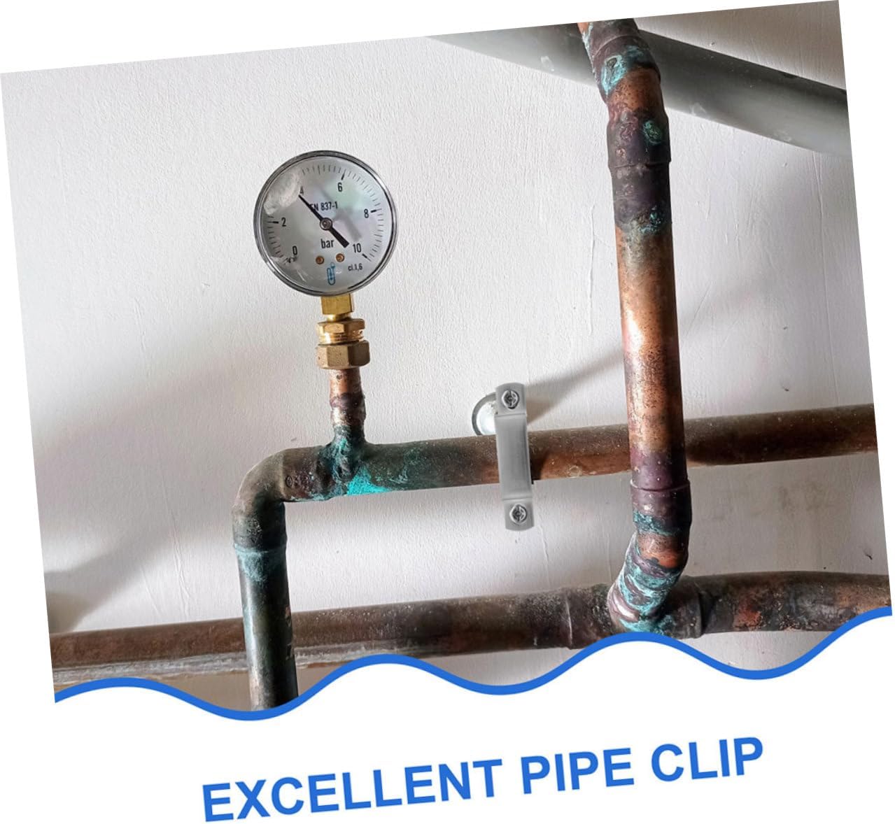 Veemoon 24pcs Clamps Brackets for Pipe Mounting Easy Installation and Flexible Use for Indoor and Outdoor Applications