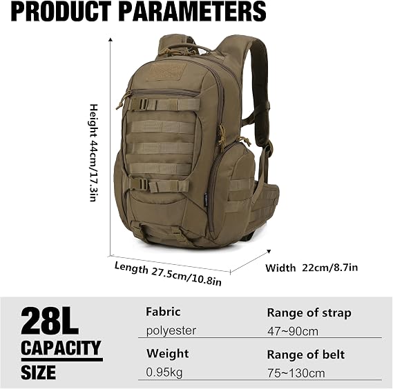 Mardingtop Tactical Molle Backpack for Men & Tactical Utility Pouch