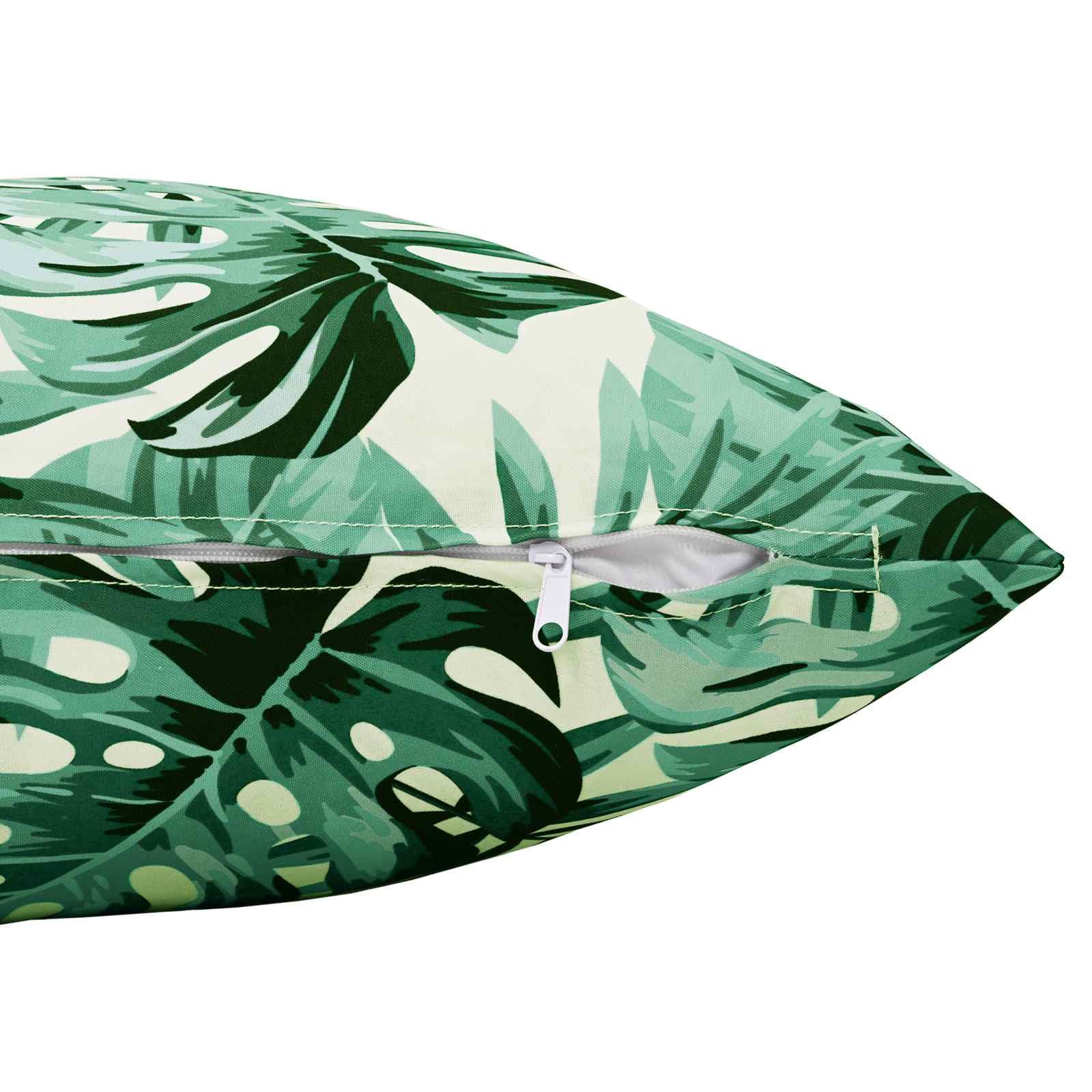 Federa per cuscino, 6 pezzi, in poliestere, motivo foglie, 50 x 80 cm