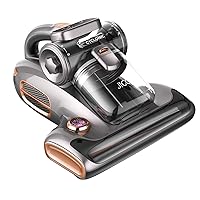 JIGOO T600 Aspiratore per Materassi con luce UV e Vibrazione, 700W 15kpa Battimaterasso Antiacaro