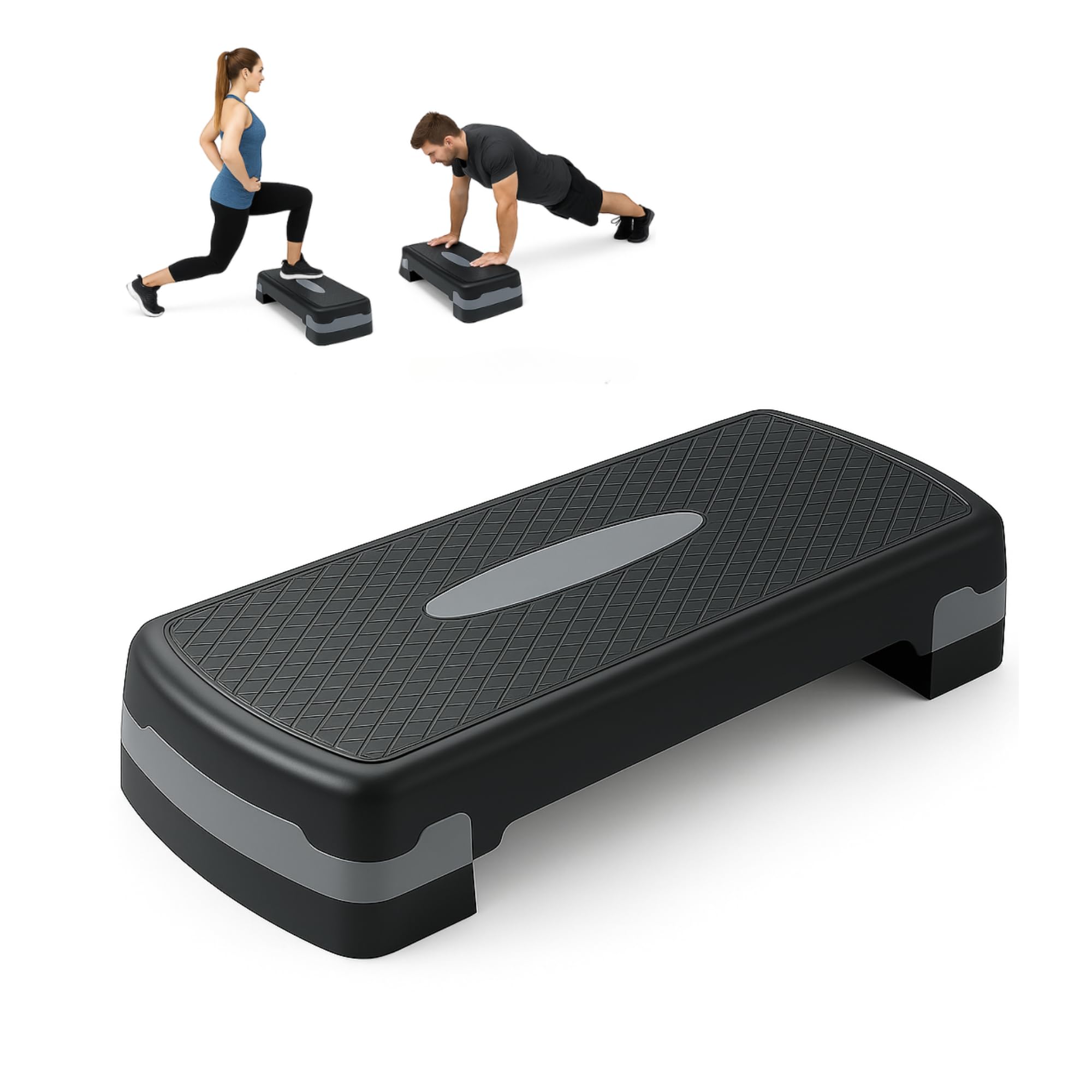 Plateforme D'Aérobic Endless Réglable 2 Hauteurs - Stepper Fitness Cardio ABS Pour Maison Et Gym