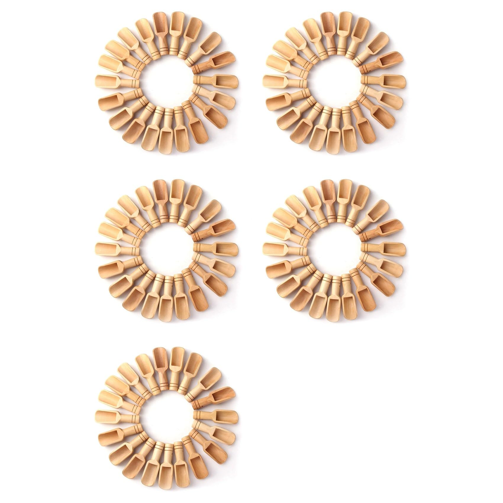 Petite cuillère en bois pour sel et épices lot de 60 pièces