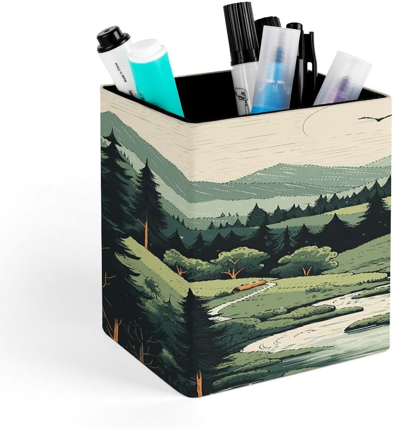 Outdoor Landscape Pencil Holder Pencil Cup Pen Holder