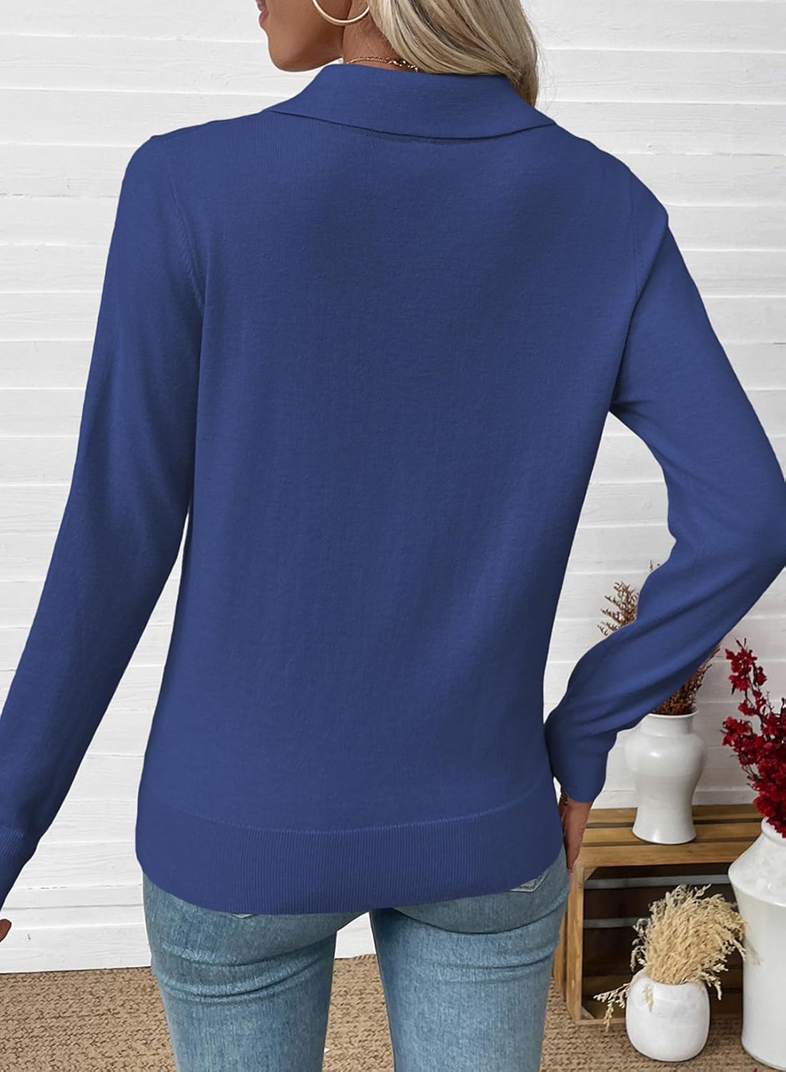 EVALESS Cardigan Sweaters for Women Wool Blend Lightweight Trendy Long Sleeve Lapel Collar Button Down Sweater Cardigans - Image 6