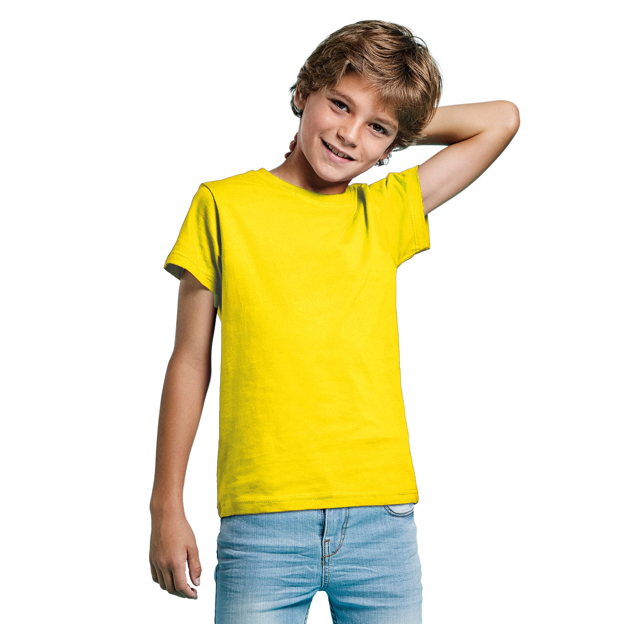 Le t-shirt jaune en coton biologique - lemon chrome