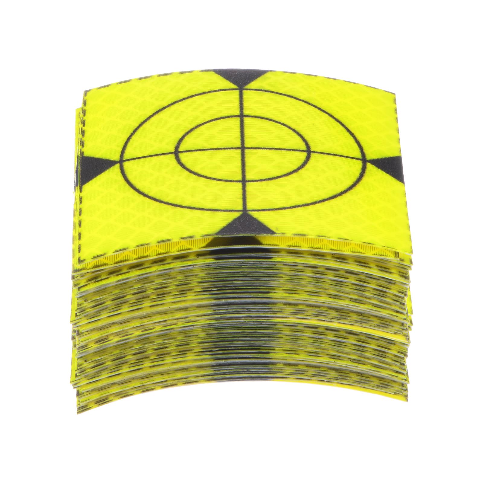 HARFINGTON 40 hojas reflectoras de encuesta de 60 x 60 mm, cinta reflectante autoadhesiva, marca de objetivo de encuesta para estaciones totales, color verde
