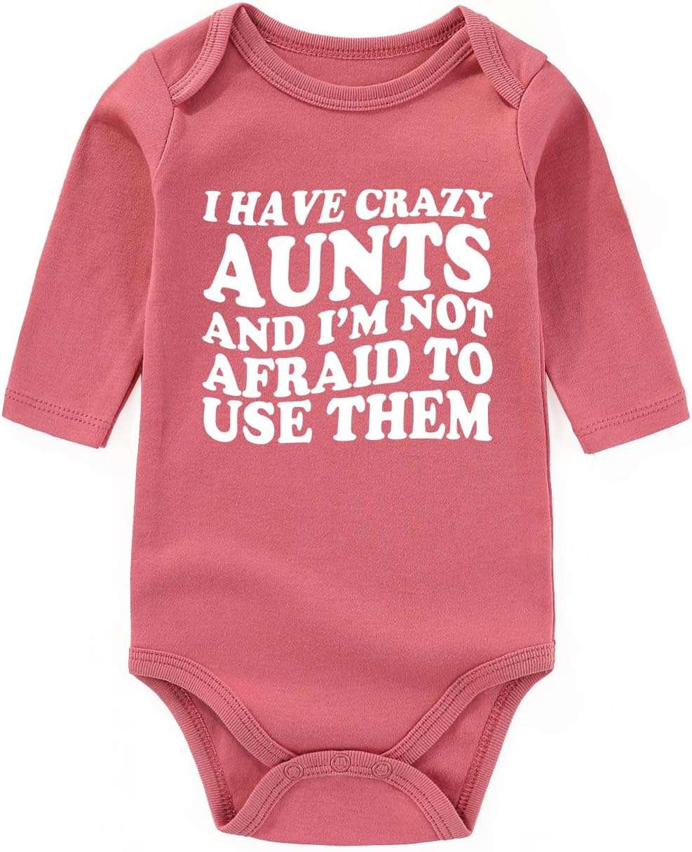 I Have Crazy Aunts Best Auntie funny infant outfits boy girl Aunties Bestie Baby Clothes Girl newborn Bodysuits