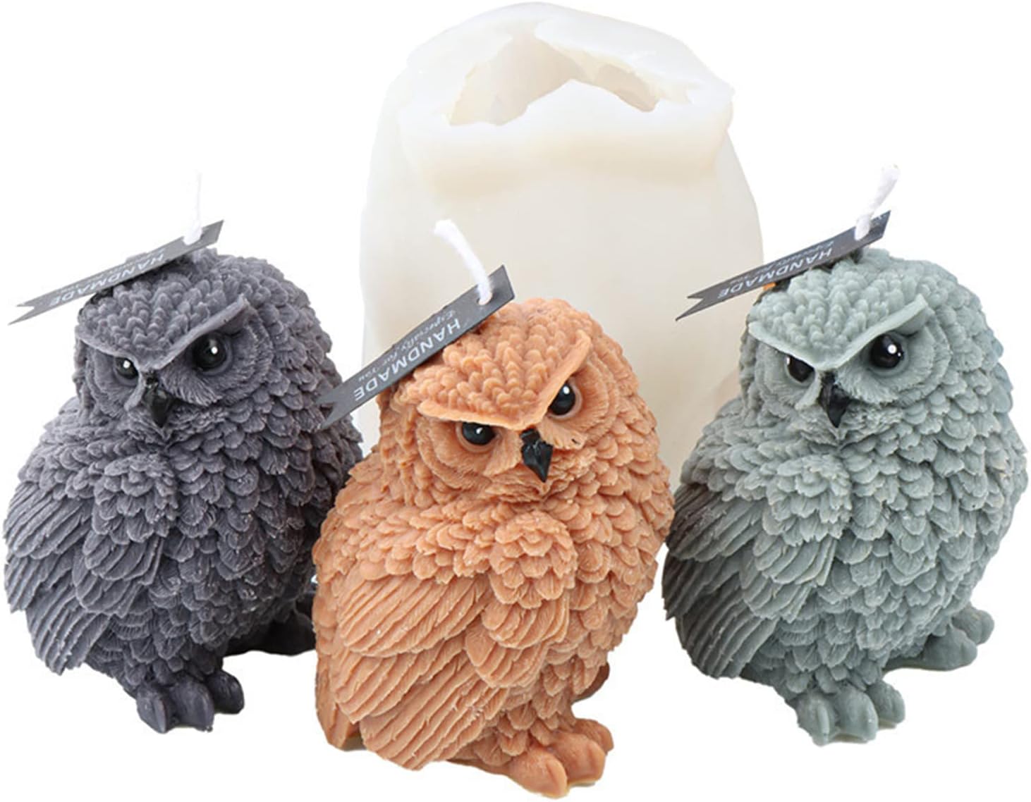 3D Owl Silicone Mould Candle Mould Silicone Moulds Animal Silicone Moulds Animal Mould for DIY Soap Candle Chocolate Crafts