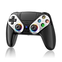 Vista 8 de Gamrombo LED Wireless Controller for PS5, Compatible with PS5 Pro/Slim/PC, Dual Vibration, Macro/Turbo Function, 3.5mm Audio Jack, 6-Axis Motion