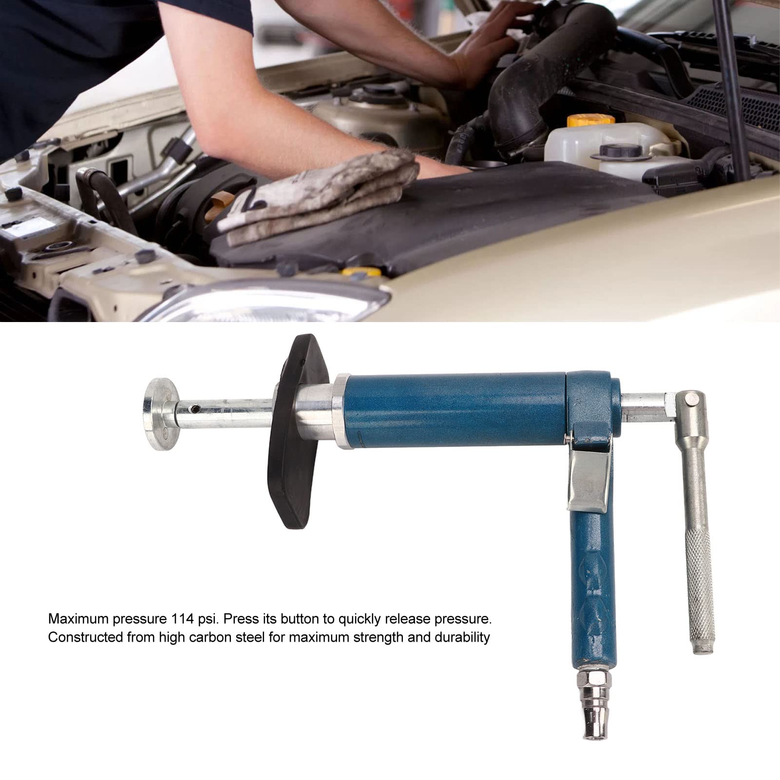 Pinza de freno neumática, pistón de freno, herramienta de retroceso, pistón, herramienta de rebobinado de compresión, acero al carbono, 114 psi, herramienta de reparación de automóviles