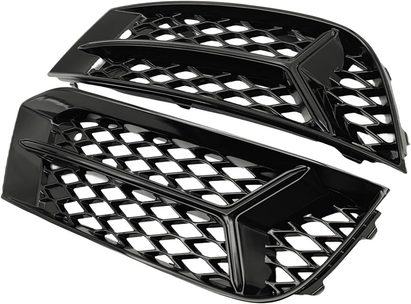 Honeycomb Fog Light Cover Waterproof Lower Bumper Grille Dirtproof Fog Lamp Mesh Cover Compatible For Audi A3 2017-2020